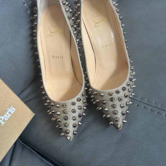 Christian Louboutin Gun Metal Heels - Picture 2 of 5